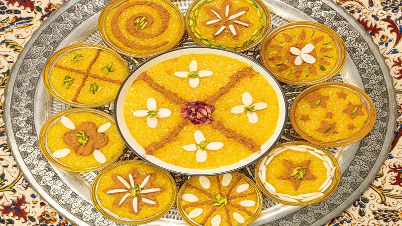 تزیین شله زرد