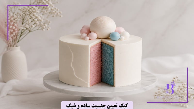 کیک تعیین جنسیت ساده و شیک
