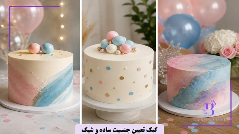 کیک تعیین جنسیت ساده و شیک